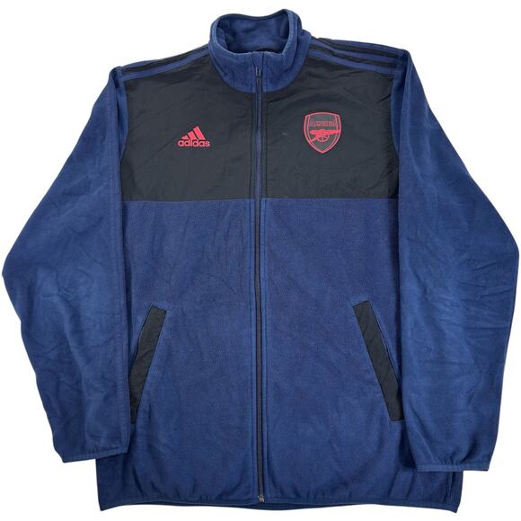 Adidas Arsenal FC Soccer Sweatshirt Mens Large Full Zip Football Fleece Pullover - Picture 1 of 8